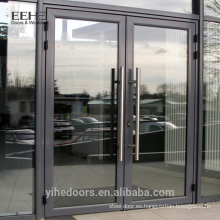 Puerta de entrada de aluminio de vidrio templado a la venta